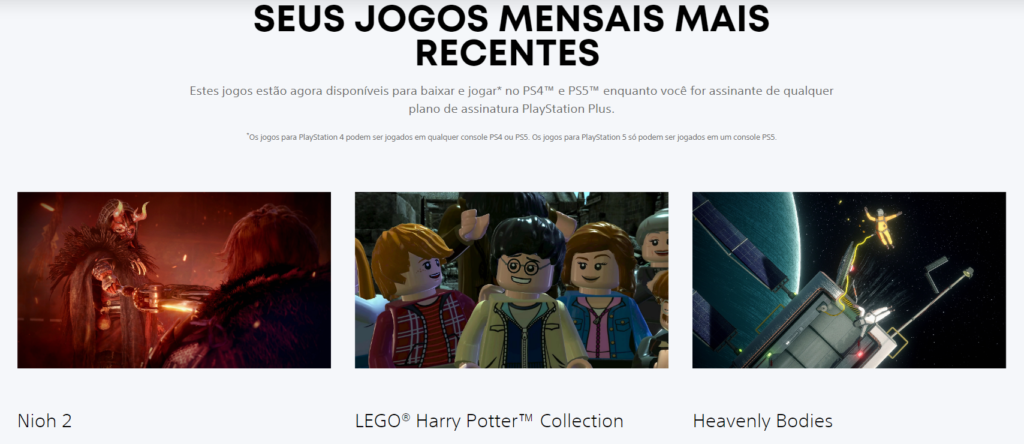 Jogos mensais PlayStation Plus de novembro: Nioh 2, Lego Harry Potter  Collection, Heavenly Bodies – PlayStation.Blog BR