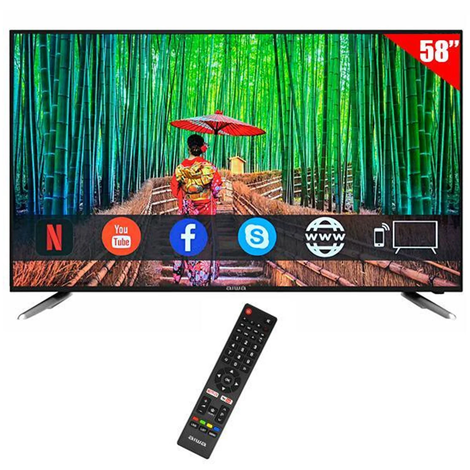 Smart TV 58'' Aiwa Google TV 4K — Aiwa